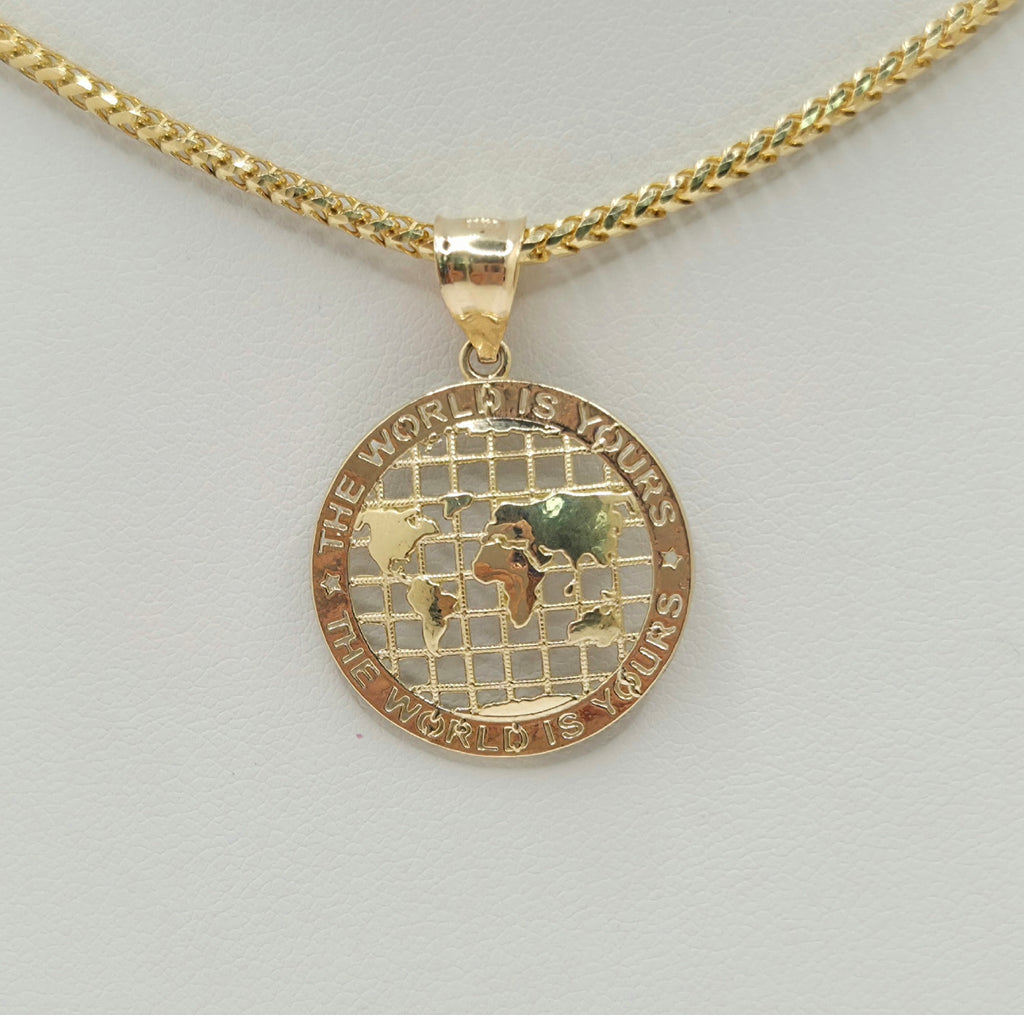 10KT EXTRA SMALL THE WORLD IS YOURS GLOBE PENDANT Weight 1.5GR