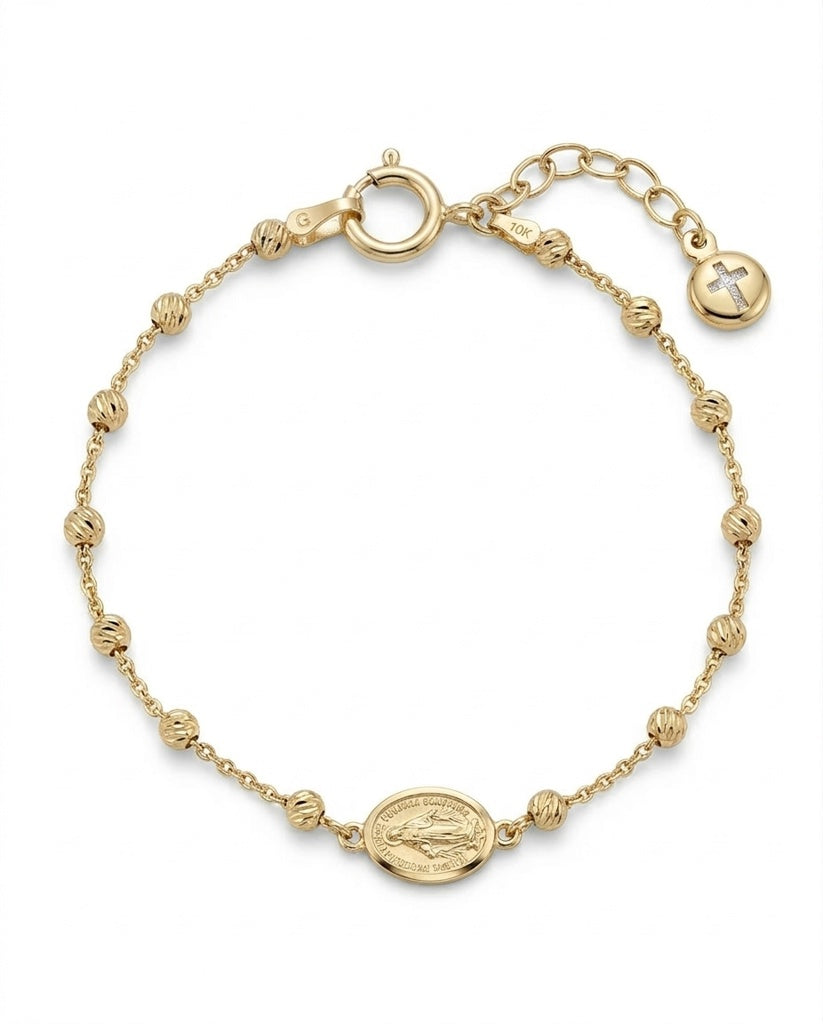 10KT DELICATE BEADS DETAILS BRACELET Size 7-8INCH Weigth 2GR