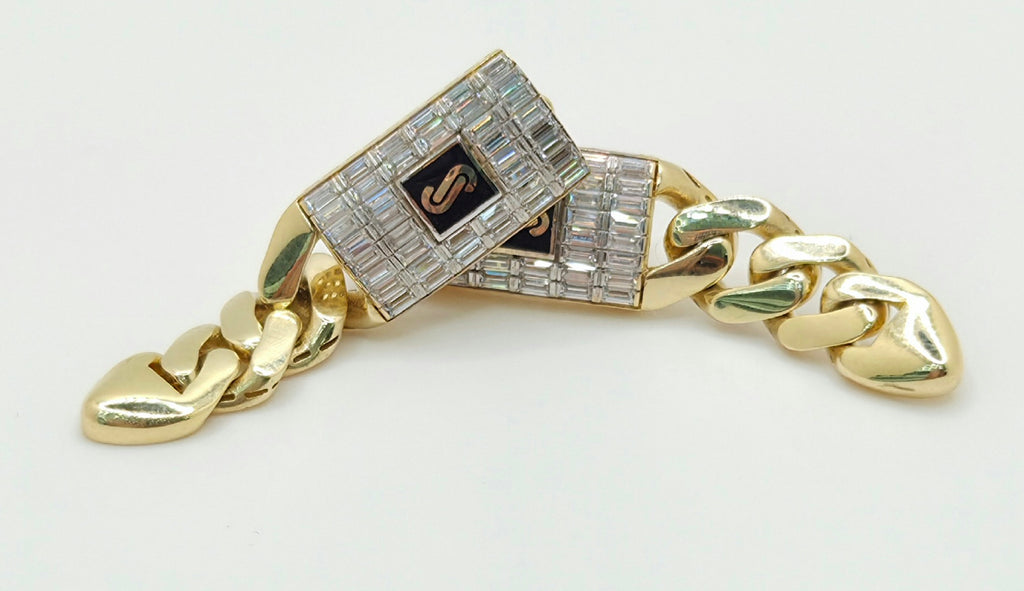 10KT BAGUETTE CERTIFIED MONACO PENDANTS EARRINGS Weight 5.5GR