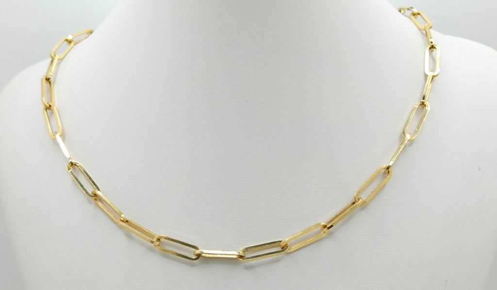 14KT PAPER CLIP CHAIN Size 20 INCH 5MM Weight 16GR