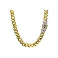 10KT CERTIFIED MONACO CHAIN CZ CLOSURE Size 11.5MM 24INCH Weight 38.80GR