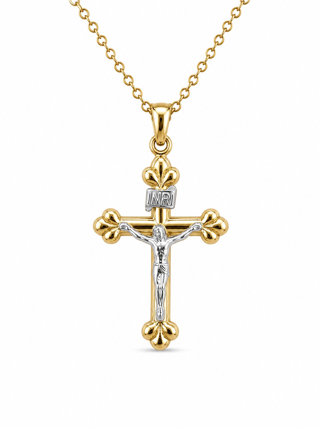 14KT SMALL CROSS CHRIST PENDANT Weight 0.6GR