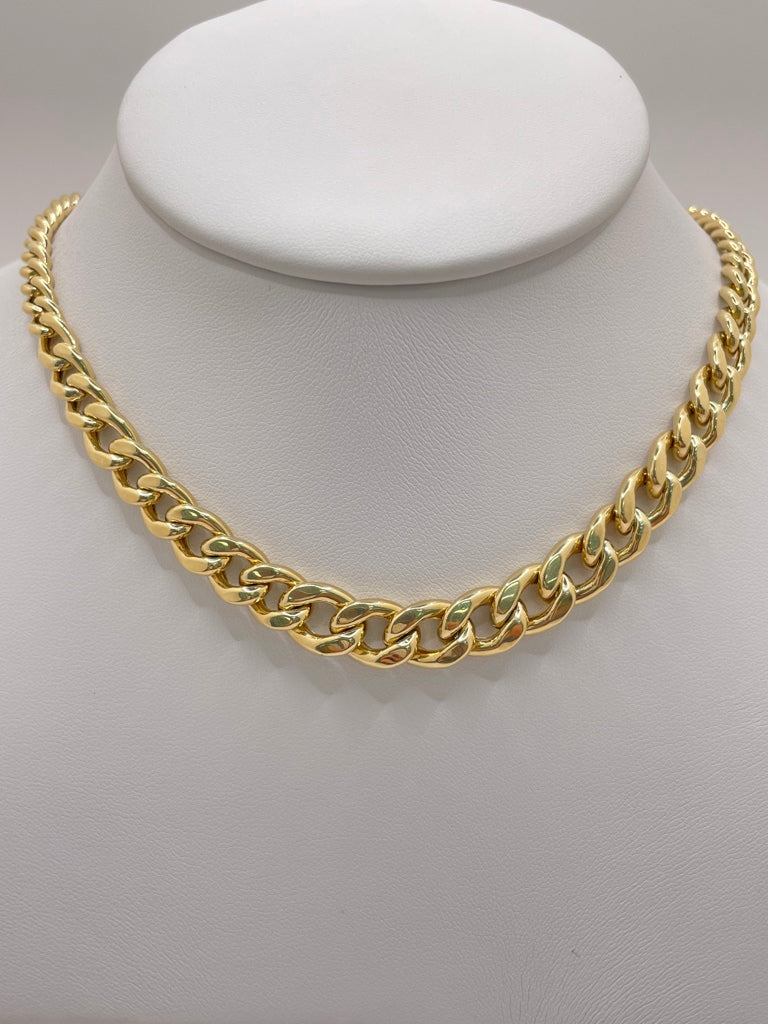 10KT GRADIENT CUBAN LINK NECKLACE