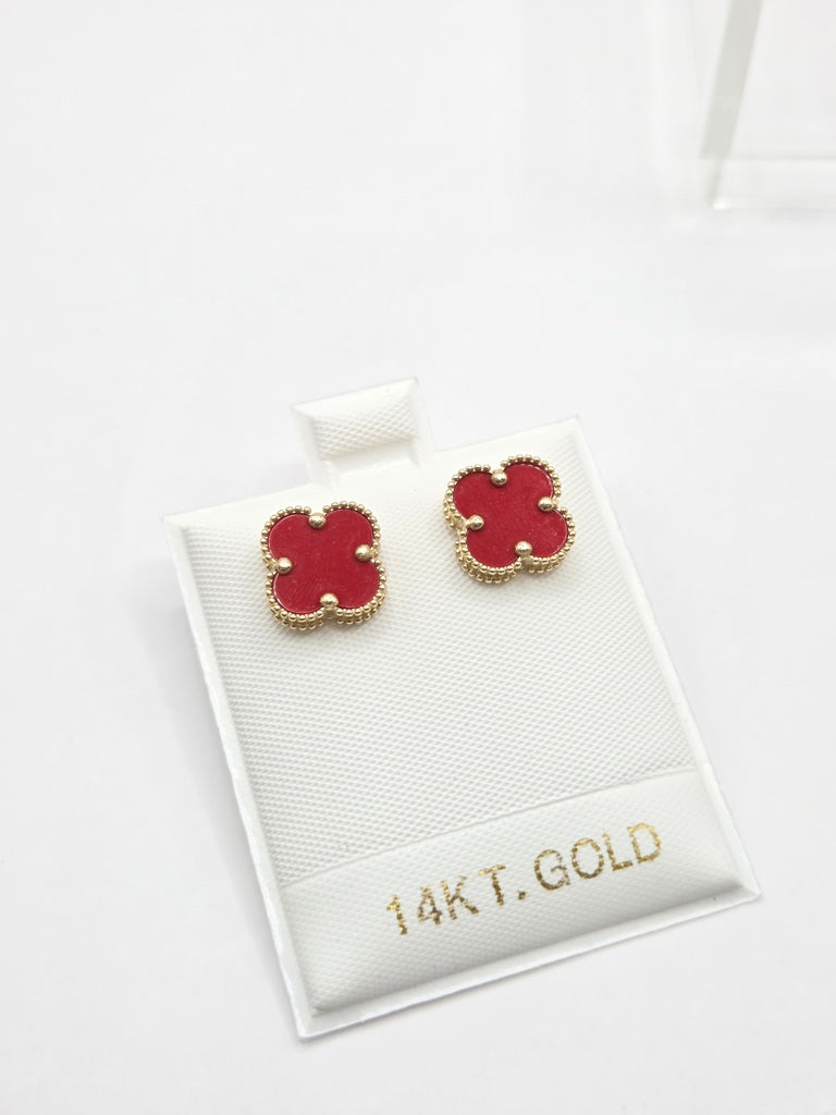 10KT FLOWER EARRINGS Size SMALL Weigth 1.6GR