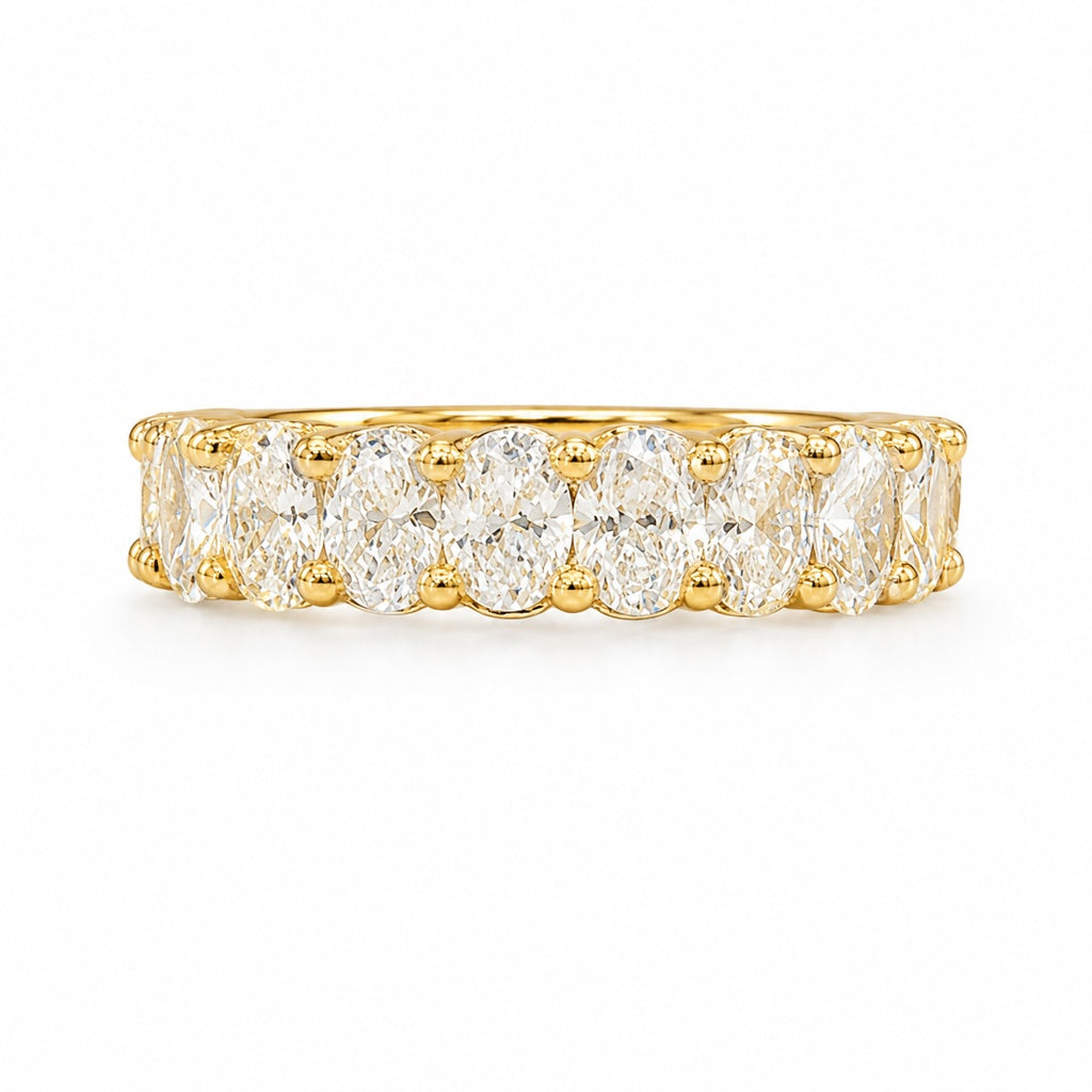 14KT LAB GROWN DIAMOND BAND RING Size 7