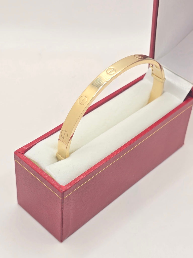 14KT YELLOW GOLD CARTI BANGLE Size 4MM Weight 5.5GR