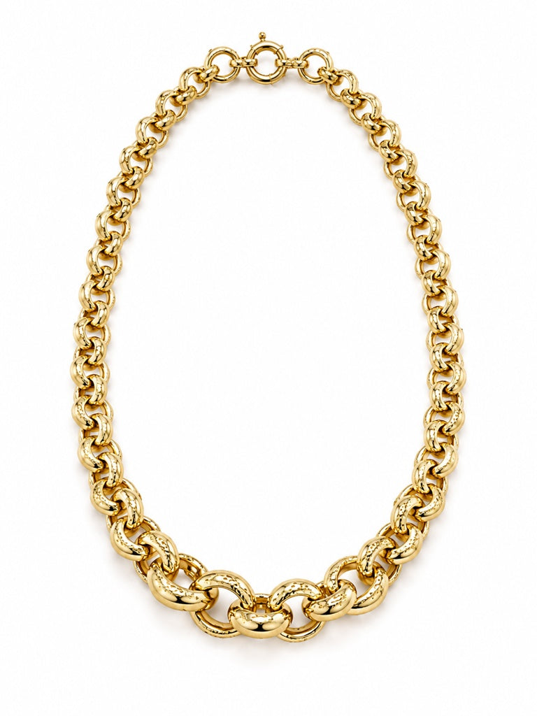 10KT GRADUATED ROLO CHAIN Size 18INCH