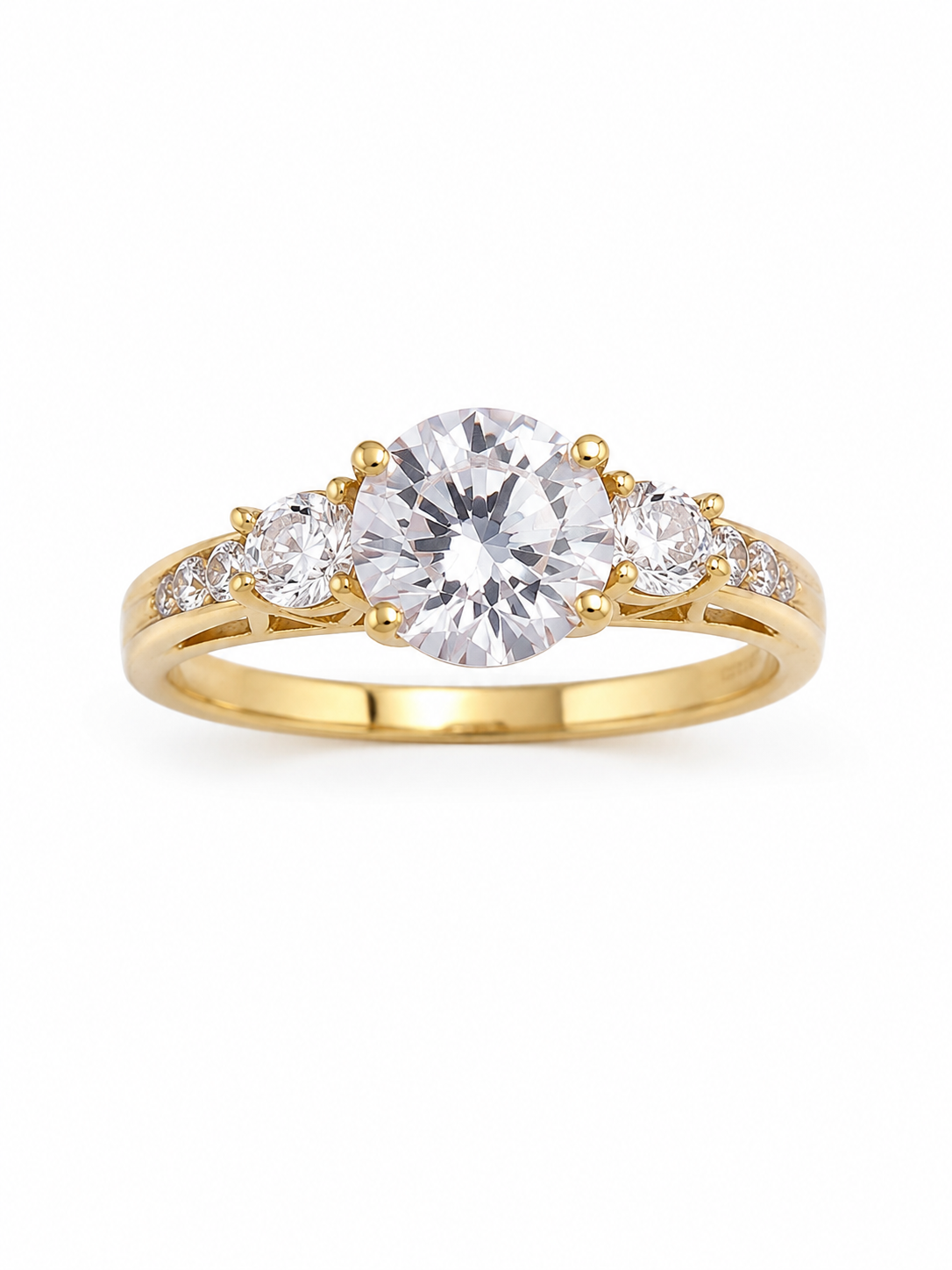 14KT CLASSIC LOVE PROMISE WOMAN'S RING Size 7 Weigth 2.2GR
