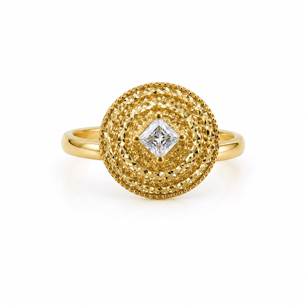 10KT PUFFY RING Size 6.5 Weigth 2.7GR