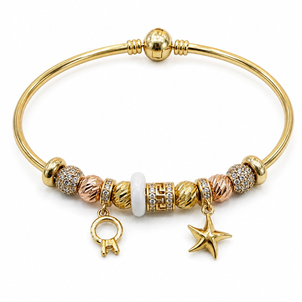 14K PAND STYLE BANGLE Size 7.5