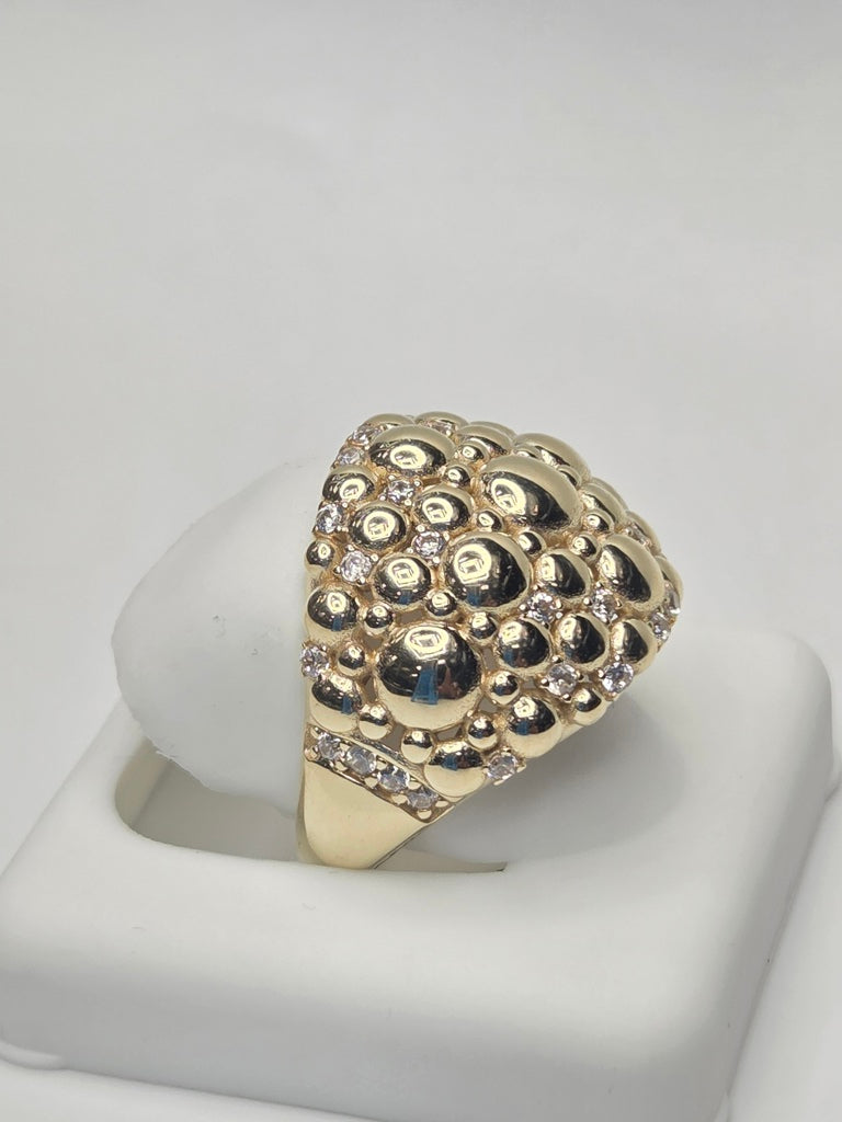 10KT MODERN CORN DESIGN WOMAN'S RING Size 8 Weigth 3.3GR