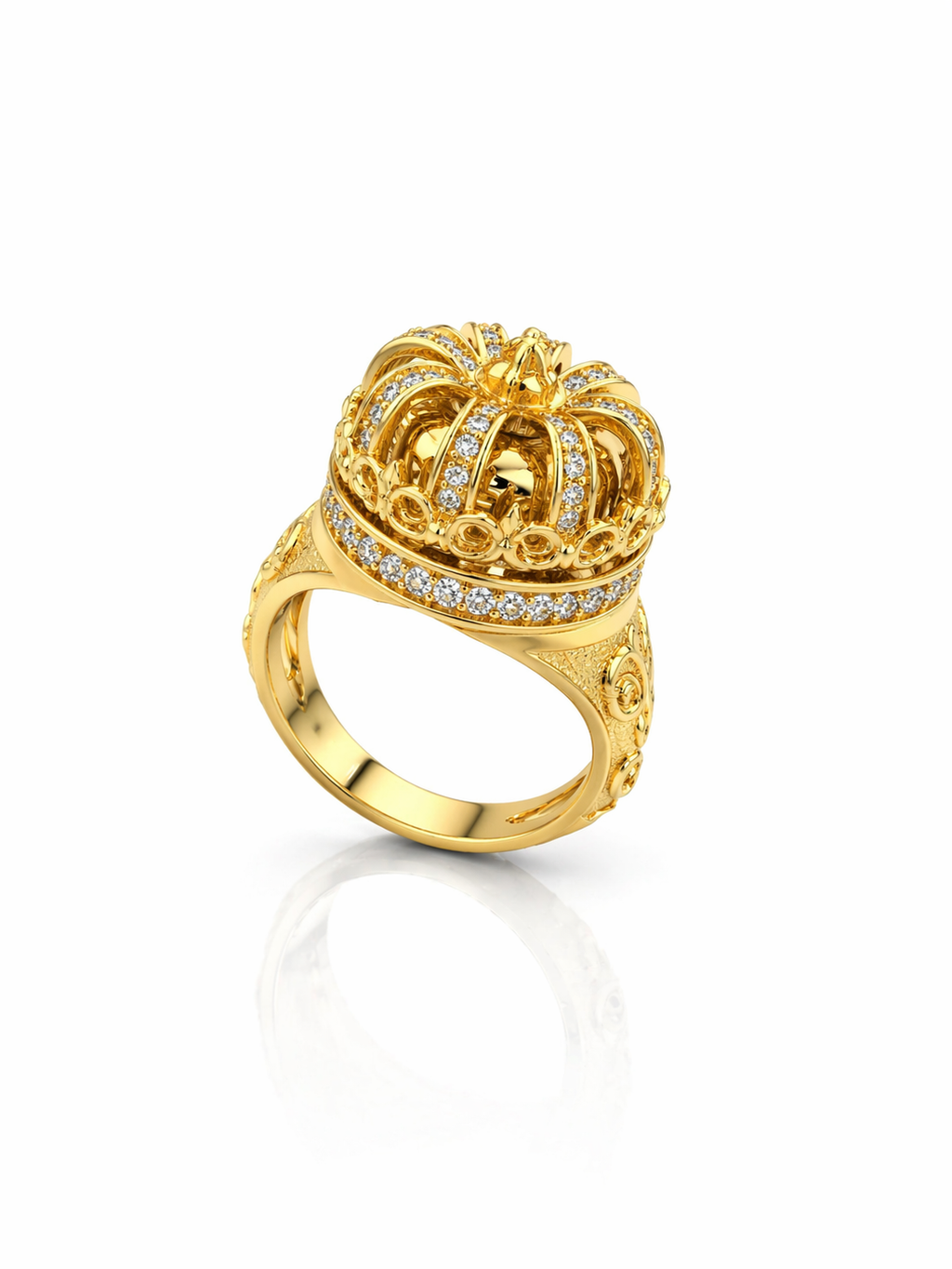 10KT ROYAL CROWN RING Size 10-11 Weigth 7.60GRS