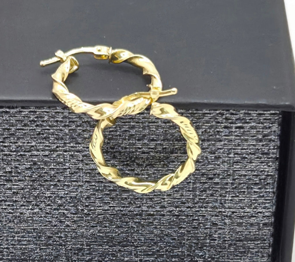 10KT ROPE STYLE HOOPS EARRINGS Size 1 Weight 1.2GR