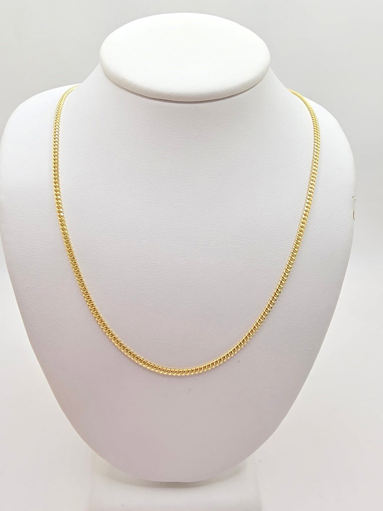 10KT SOLID BABY MIAMI CUBAN CHAIN Size 18INCH 1.5MM Weight 2.2GR