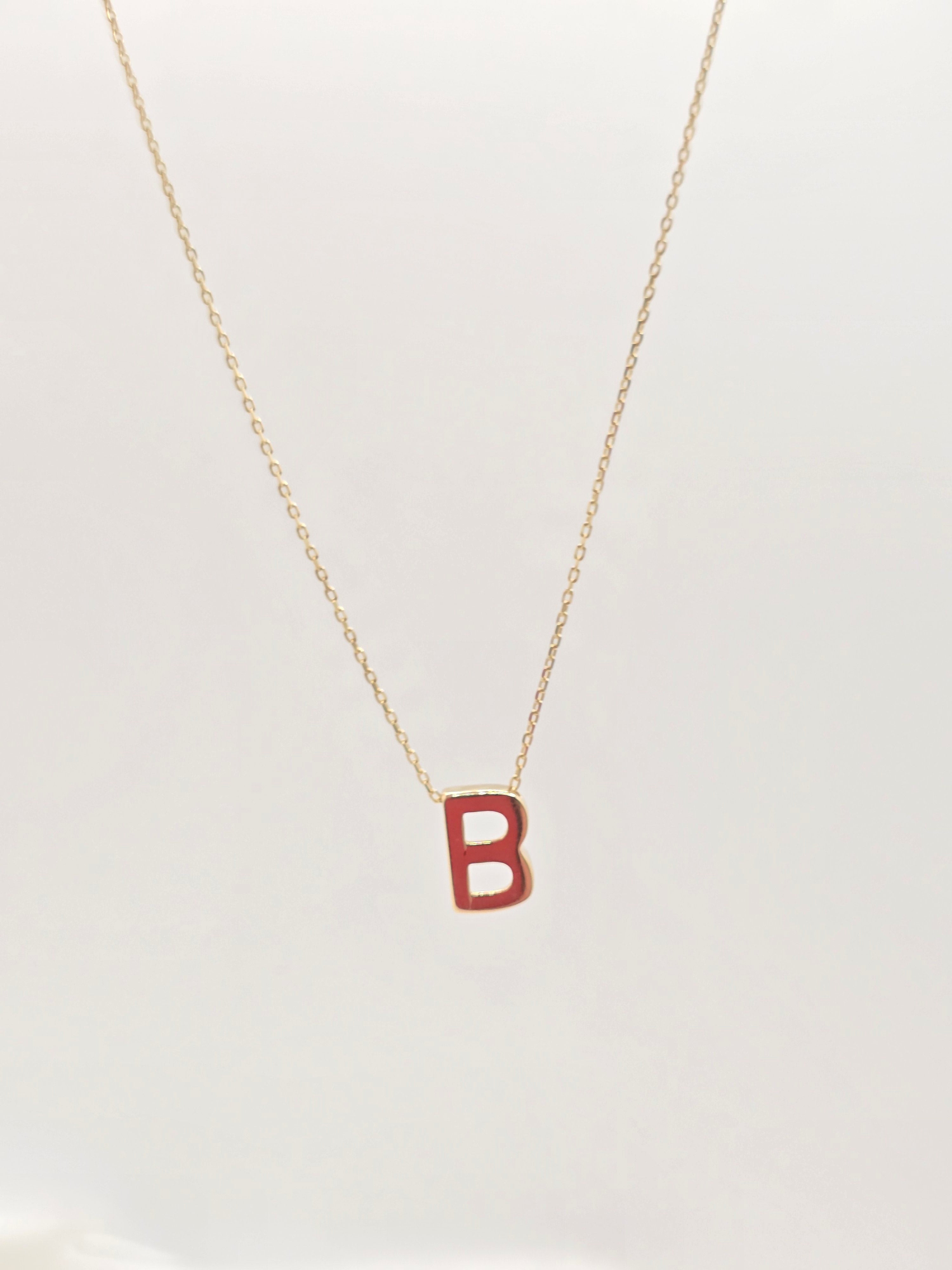 14KT LETTER "B" CHAIN Size 18INCH Weight 2.14GR