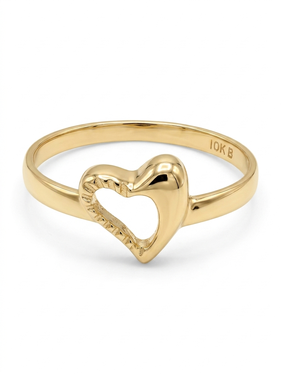 10KT EXTRA SMALL HEART RING Size 6 Weigth 1.1GR