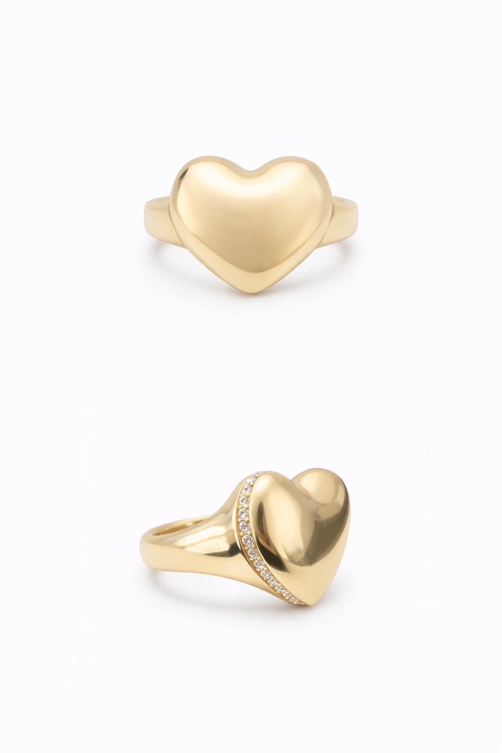 10KT HEART RING Size 8.5 Weigth 3.5GR